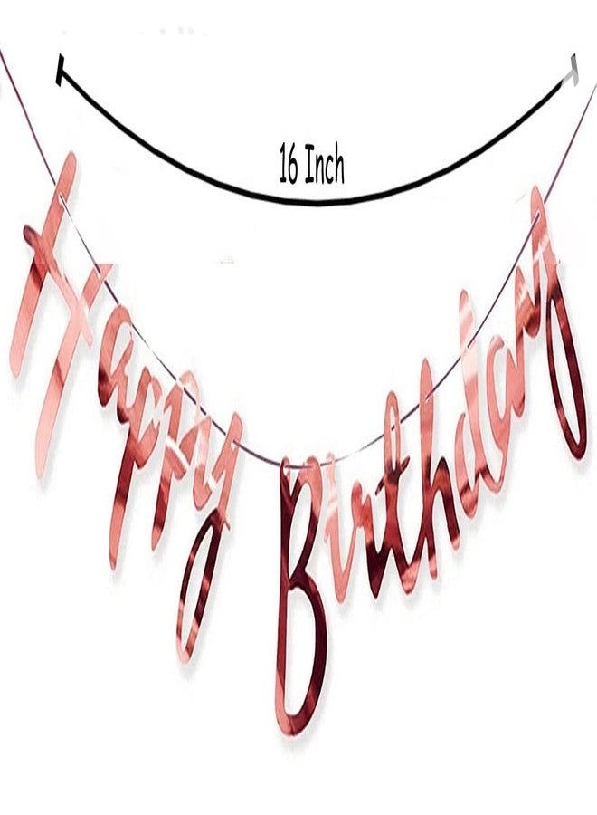 Hemito 54 Pcs Birthday Decoration Kit Rose Gold Pink White Balloon Birthday Banner, Gold Chrome Gold Confetti Arc, Glue Dot For Girls Kids Baby Birthday Decoration Items | Birthday Decoration Combo - Image 3